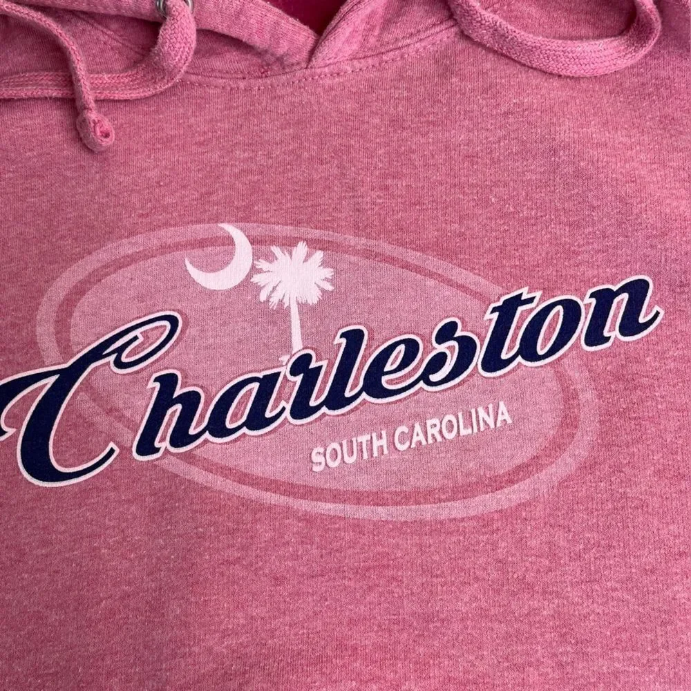 Coconut Creek Trading Co Charleston South Carolina Pink Hoodie Sweatshirt Large